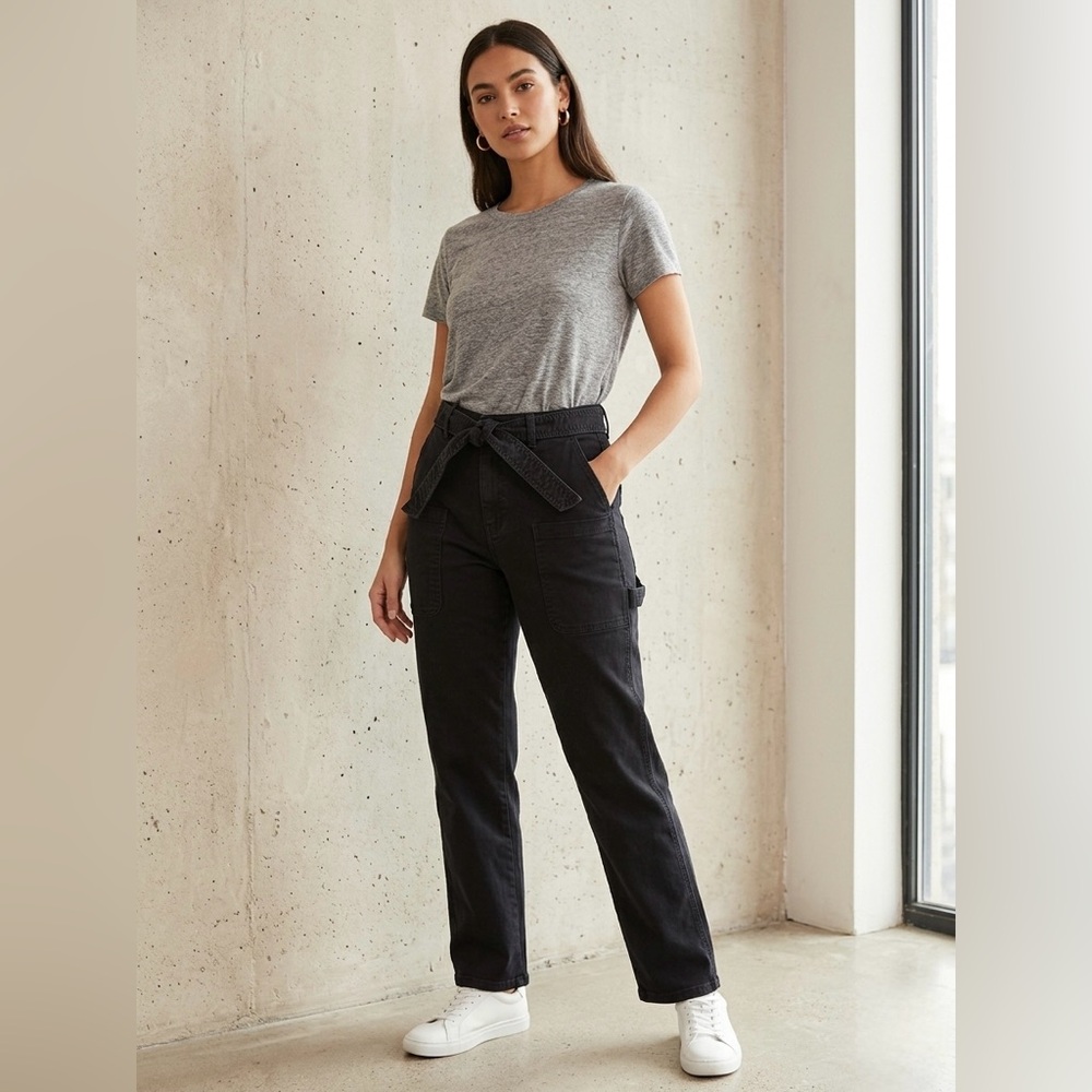 Highline Collective Black Belted Utility Cargo Pants
